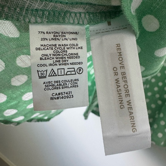 LOFT Dotted Godet Double V Midi Dress - Size S - Picture 10 of 12